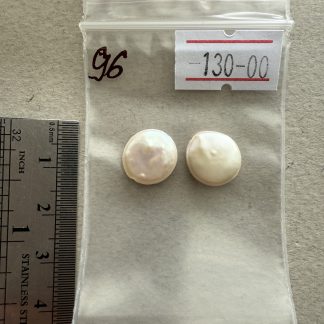 Перли Монета номер 96, 10 мм, з наскрізним отвором, відтінок айворі (під піні 05 мм завтовшки)
