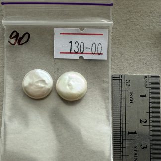 Перли Монета номер 90, розмір 10 мм, з наскрізним отвором, відтінок айворі (під піні 05 мм завтовшки)