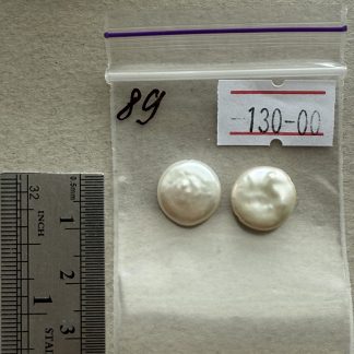 Перли Монета номер 89, 10 мм, з наскрізним отвором, відтінок айворі (під піні 05 мм завтовшки)