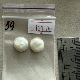 Перли Монета номер 39, 10 мм, з наскрізним отвором, відтінок айвори (під піні 05 мм завтовшки)