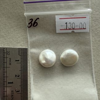 Перли Монета номер 36, 10 мм, з наскрізним отвором, відтінок айвори(під піні 05 мм завтовшки)