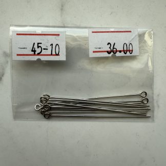 Пін Петля, довжина 45 мм, товщина 0,7 мм, 10 шт в упак, родування по латуні