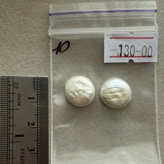 Перли Монета номер 10, 10 мм, з наскрізним отвором, відтінок айворі (під піні 05 мм завтовшки) Копия