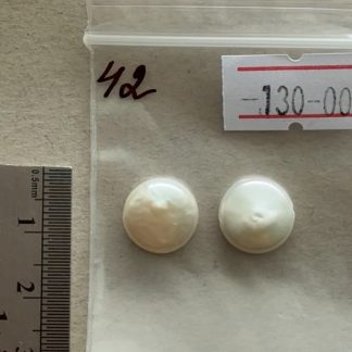 Перли Монета номер 42, 10 мм, з наскрізним отвором, відтінок айворі (під піні 05 мм завтовшки) Копия