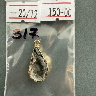 Друза 317 зріз агат, розмір 20/12 мм, 1 петля, відтінок чорний