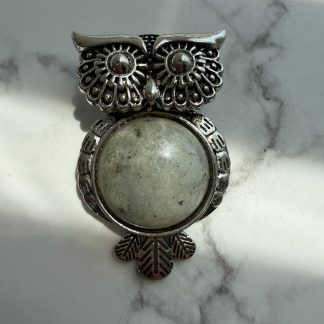 Підвіс Сова з кабашоном, цинковий сплав. сіра яшма
Розмір 27/45 мм
.
Ціна за шт