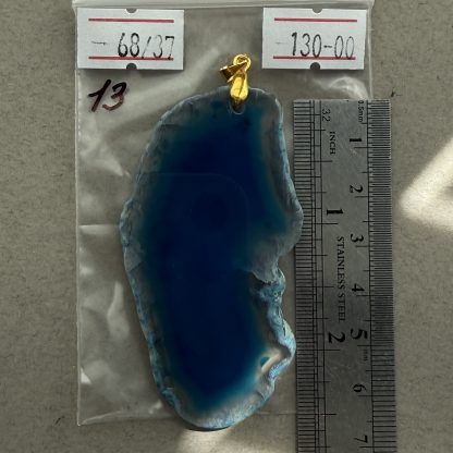 Підвіс Крапля 13, тонований агат. Має бейл з петлею, відтінок світле лимонне золото, сталь
.
Розмір 40/70 мм 
.
Ціна за шт