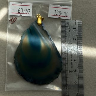 Підвіс Крапля 10, тонований агат. Має бейл з петлею, відтінок світле лимонне золото, сталь
.
Розмір 60/42 мм 
.
Ціна за шт