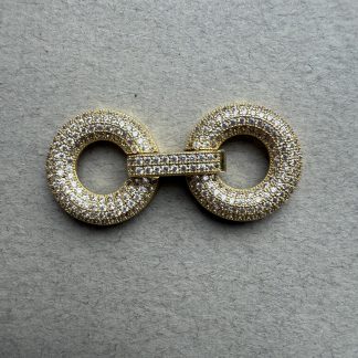 Замочок Вісімка, гіпоалергенний сплав по латуні, Відтінок лимонне золото
.
Розмір 18/38 мм
.
Ціна за штуку