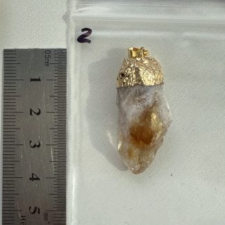 Підвіс кулон Цитрин, номер 2, з петлею. 
Заміри на фото. 
.
Ціна за штуку