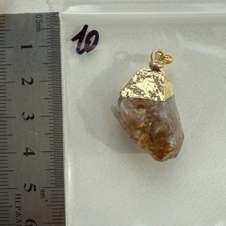Підвіс кулон Цитрин, номер 10, з петлею. 
Заміри на фото. 
.
Ціна за штуку