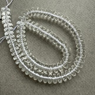 Намистини Гірський Кришталь , форма Рондель. 
.
Розміри 8/10 мм, довжина 37 см
.
Ціна за нитку