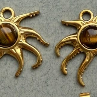 Підвіс Абракадабра, сталь, тигрове око, відтінок тепле жовте золото
.
розмір 30/30 мм
.
ціна за штука