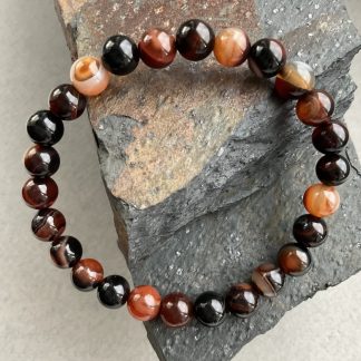 Браслет Онікс, форма куля, гладка.
Розмір намистини 8-9 мм, розмір 18см обхвату.
Ціна за шт