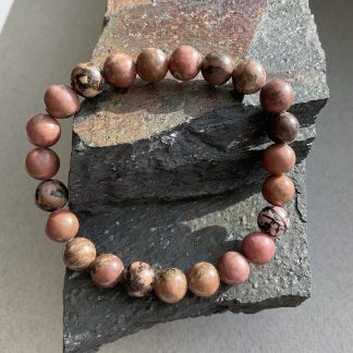 Браслет Родохрозіт, форма кругла гладка.
Розмір намистини 8мм, розмір 16см обхвату.
Ціна за шт.