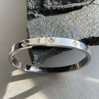 Браслет Металевий з вставками Фіоніту,нержавіюча сталь.
Розмір 16см обхвату.
Ціна за шт.