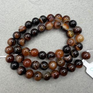 Намистини Сардонікс, форма куля,гладка. 
.
Розмір 8 мм, довжина 38 см
.
Ціна за нитку.