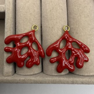 Підвіс Корал, емаль, ювелірна сталь
.
Розумір 24/26 мм
.
Ціна за шт